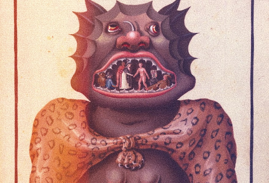 Some sort of monster eating people